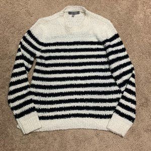 Navy/White Striped Marled Sweater